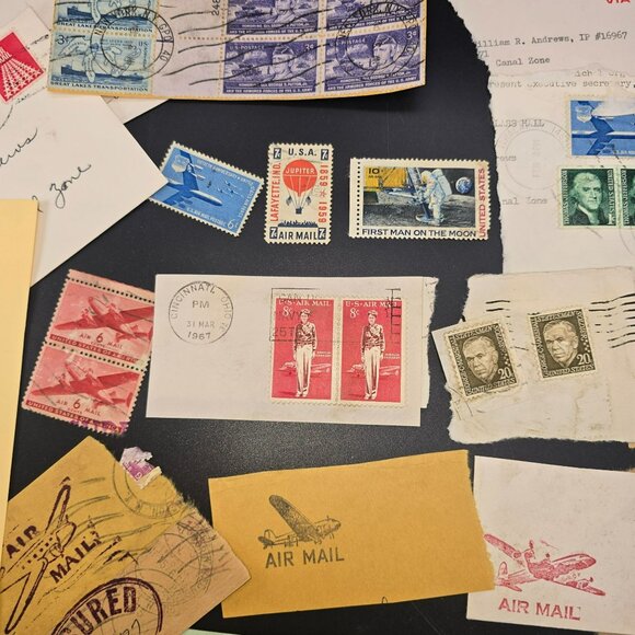 Vintage Air Mail Envelopes & Stamps United States Military and Air Mail LI3040 - Picture 5 of 10